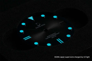 BGW9 lume glow on Diy diver (seiko mod compatible)
